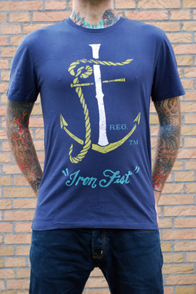 Iron Fist - Anchors Away SS Tee-Navy