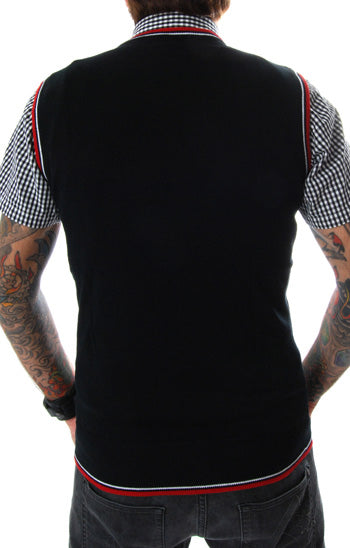 Merc - Sol knitted sleeveless sweater in black