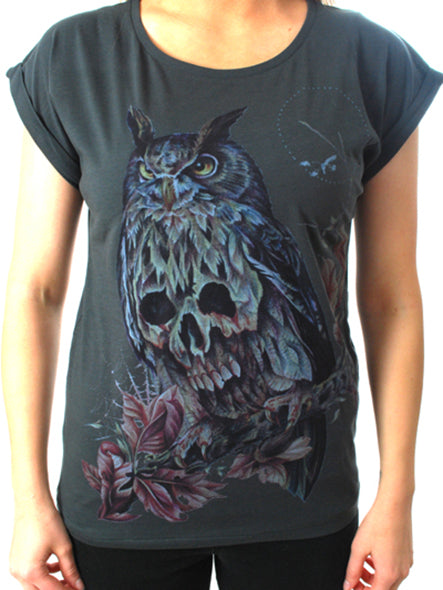 Sacred Stitches - 'Autumn Owl' Scoop Neck T-Shirt