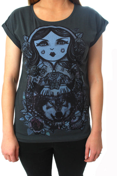 Sacred Stitches - Russian Doll Scoop Neck Tee