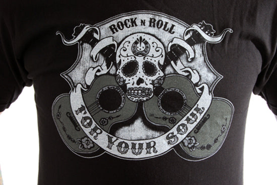 Steady Clothing - Rock'n'Roll for Your Soul Tee-Black
