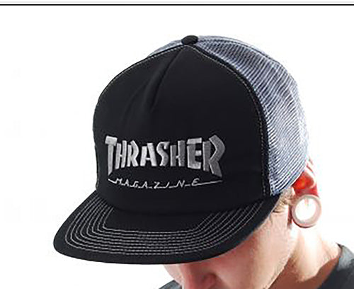 Thrasher Mesh Cap-Black-Grey