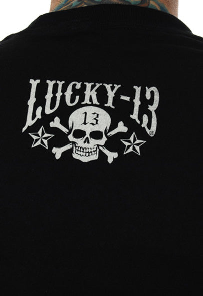 LUCKY 13  Original Logo-Licensed Ace Tee
