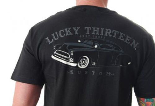 Lucky 13 - Grey Ghost T-Shirt-Black