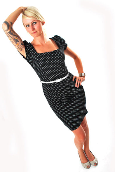 Lucky 13 - Dress  Polka Dot-Black