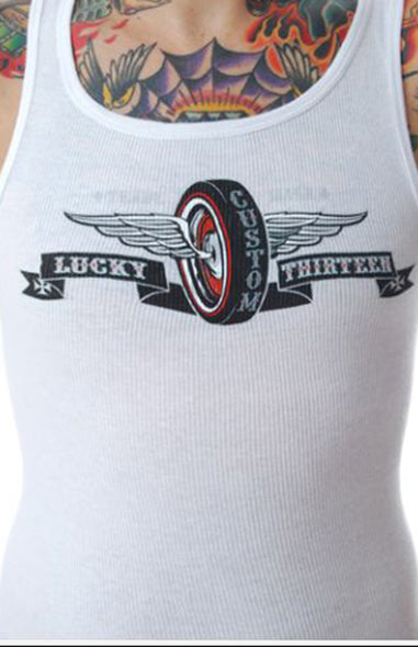 Lucky 13 - Rib Tank - White