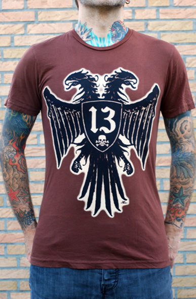 Lucky 13 - Eagle SS Tee-Brown