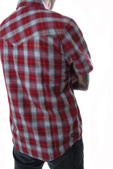 Lucky 13 - Charger  Short Sleeve Plaid Western Shirt