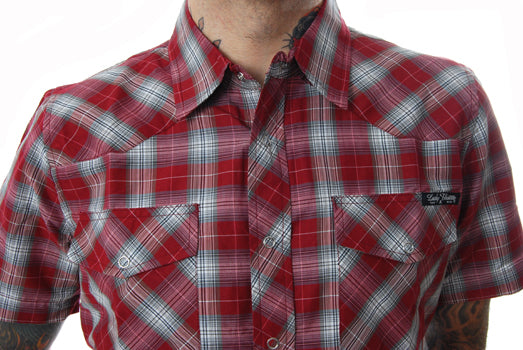 Lucky 13 - Charger  Short Sleeve Plaid Western Shirt