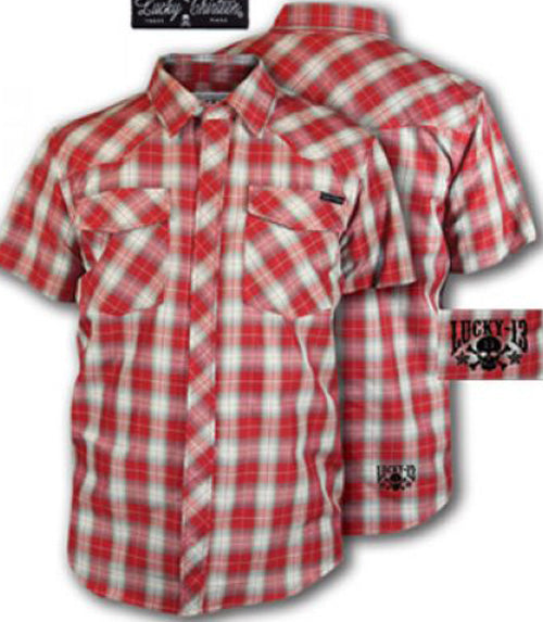 Lucky 13 - Charger  Short Sleeve Plaid Western Shirt