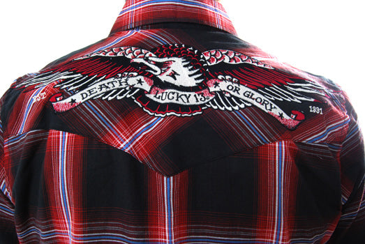 Lucky 13 - Pride Short Sleeve Plaid Western Shirt