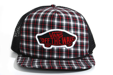 VANS-Classic Patch Trucker Hat-Black Plaid