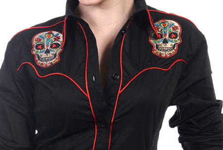 BANNED  Sugar Skull Ladies Shirt