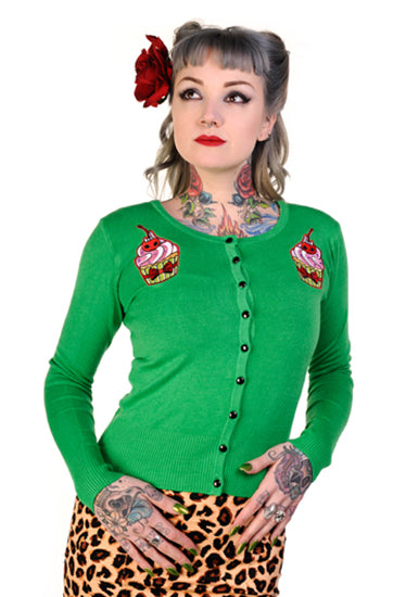 BANNED-Cupcake Cardigan  Green