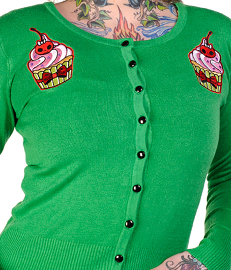 BANNED-Cupcake Cardigan  Green