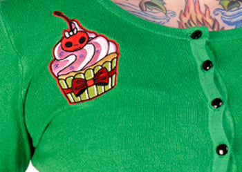BANNED-Cupcake Cardigan  Green