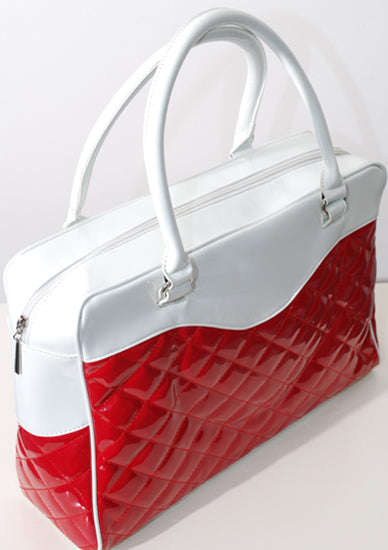 COLLECTIF - Retro Becca Bag Patent-Red/White