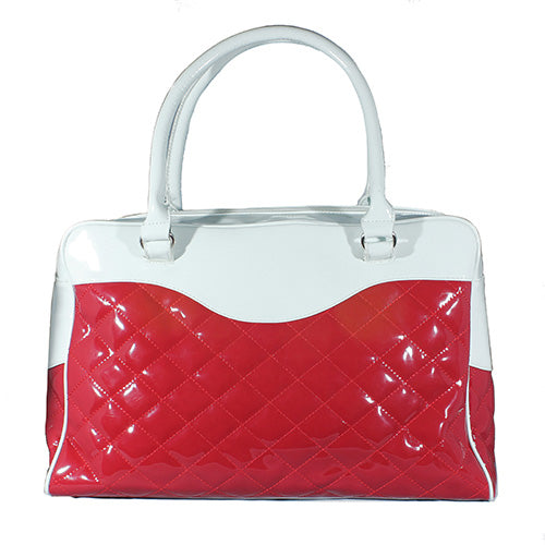 COLLECTIF - Retro Becca Bag Patent-Red/White