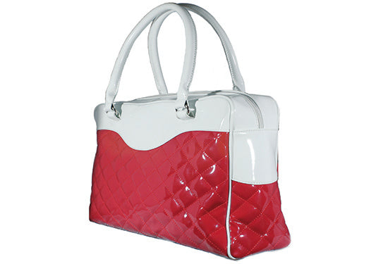 COLLECTIF - Retro Becca Bag Patent-Red/White