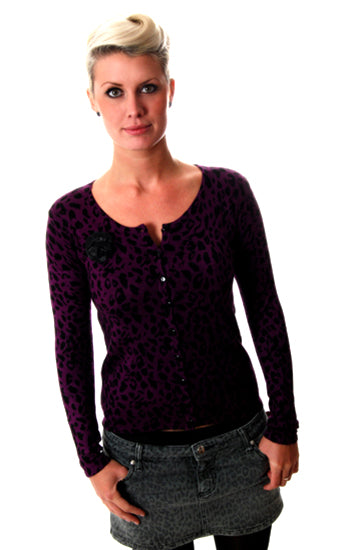 COLLECTIF - Leo Cardigan-Purple