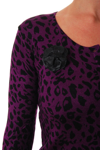 COLLECTIF - Leo Cardigan-Purple