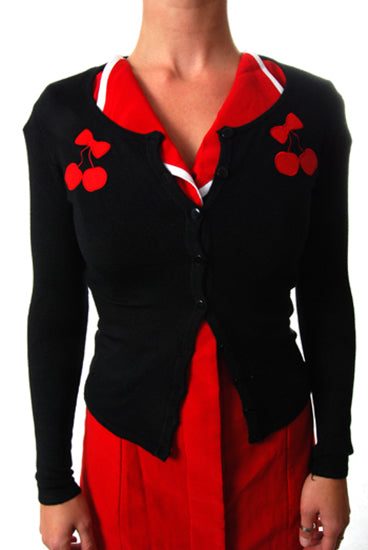 COLLECTIF - Jo Cardigan Big Cherries