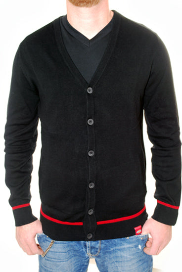 DICKIES - Vicar S Cardigan-Black/Red