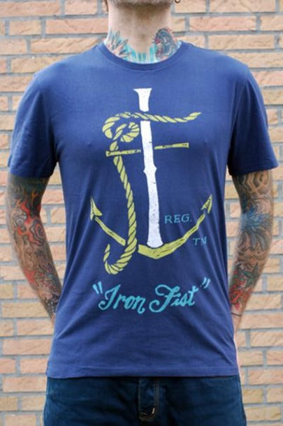 Iron Fist - Anchors Away SS Tee-Navy