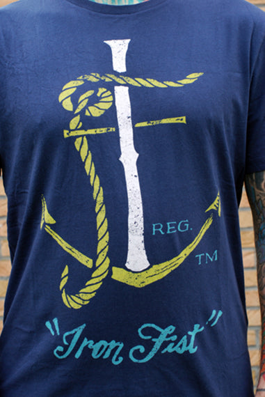 Iron Fist - Anchors Away SS Tee-Navy