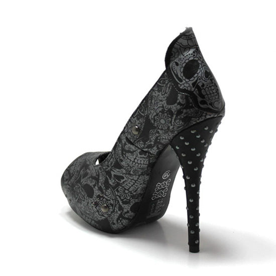 Iron Fist - Your Sweet Skull Peep Toe Platform