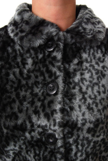 Iron Fist - Love Cats Faux Leopard Fur Coat