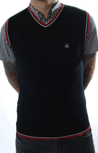 Merc - Sol knitted sleeveless sweater in black