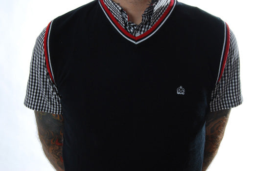 Merc - Sol knitted sleeveless sweater in black