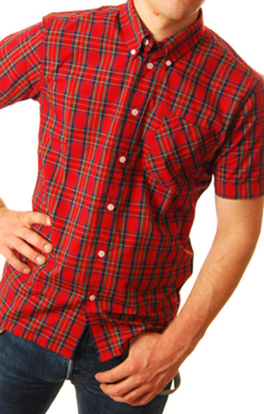 Merc - Mack button down check shirt