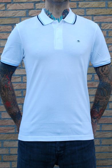 Merc - Card classic polo shirt in white