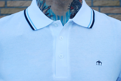 Merc - Card classic polo shirt in white