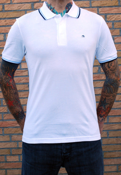 Merc - Card classic polo shirt in white