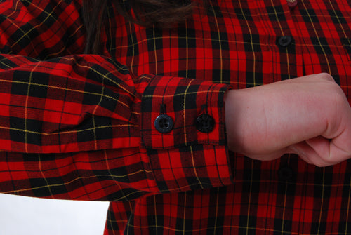 Merc - Julie long sleeve shirt - red tartan