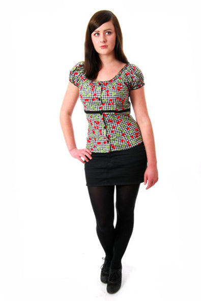 Miss Fortune - Rose Lee Top - Cherry Gingham