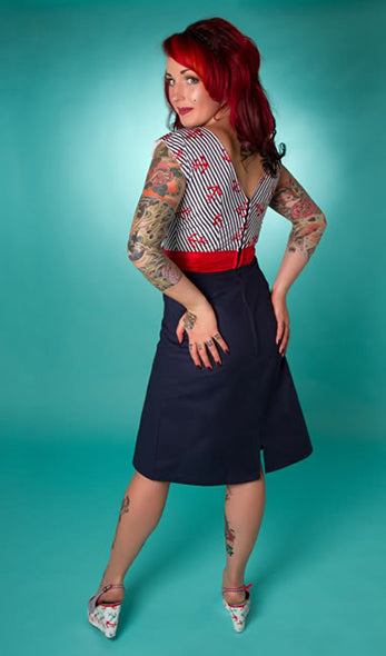 Miss Fortune - Nautical A-Line Dress