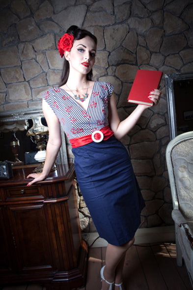 Miss Fortune - Nautical A-Line Dress