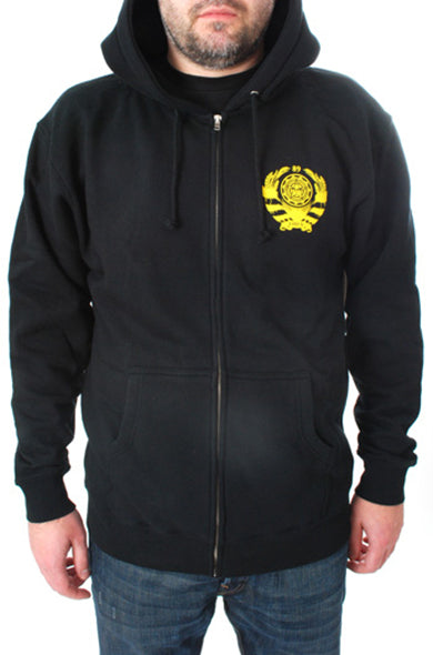 Obey Wreath-Zip Hood Sweatshirt - Black