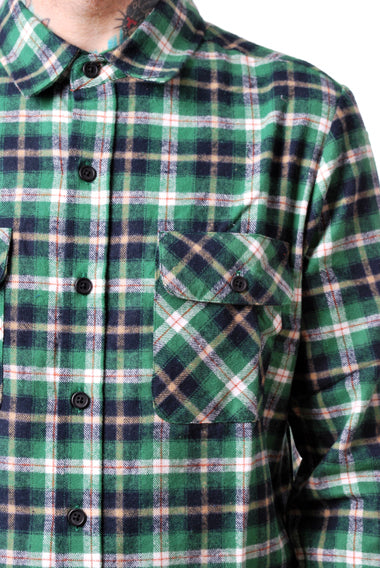 Pop Boutique - Green Check Flannel Shirt