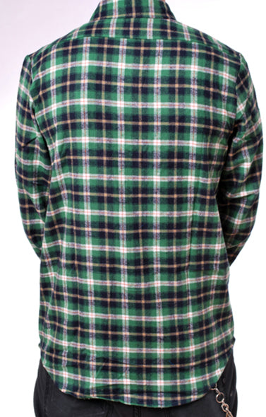 Pop Boutique - Green Check Flannel Shirt