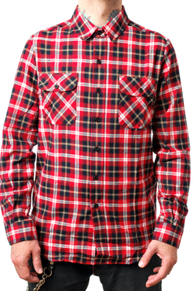 Pop Boutique - Red Check Flannel Shirt