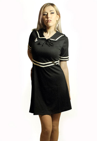 Pop Boutique - Sailor Dress - Black/White