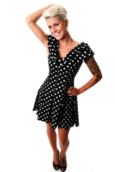 Pop Boutique - Shawl Collar Dress-Black