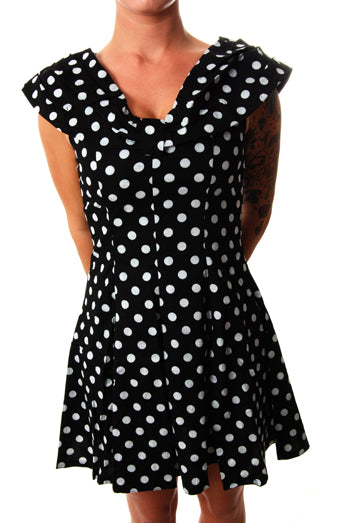 Pop Boutique - Shawl Collar Dress-Black