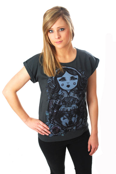 Sacred Stitches - Russian Doll Scoop Neck Tee