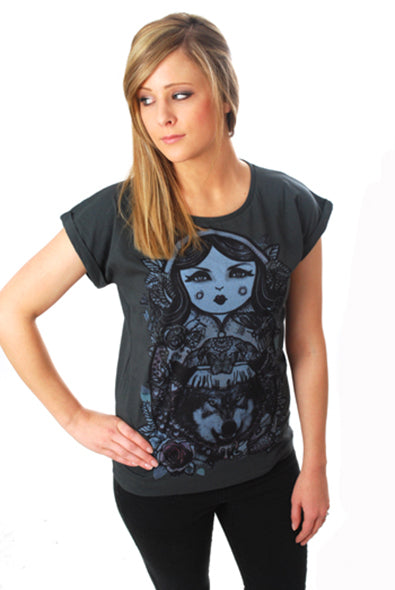 Sacred Stitches - Russian Doll Scoop Neck Tee